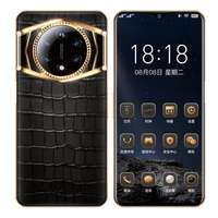 Luxury Leather 8+512GB Large Memory Mobile Phone 6.53 Inches Fingerprint/Face ID Dual Unlocking Smart Android Cell Phone