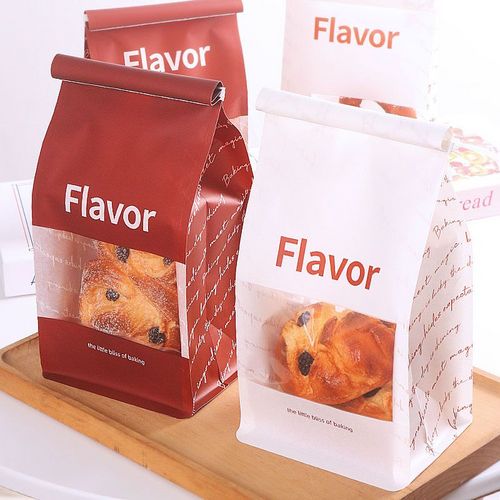 Kraft Paper Sealant Bags with PVC Window Ideal for Cookies Sweets and Bakery Items
