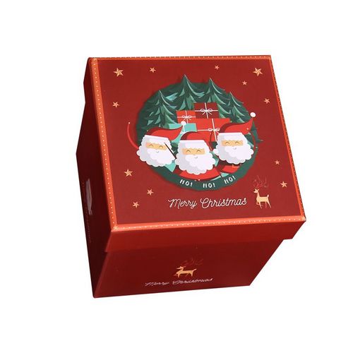 Elegant Christmas-themed Red & Green Apple Packaging Gift Wrapping Paper Boxes