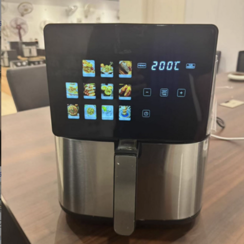 New 8L Digital LED Display Kitchen Oven Multi-function Oil-free Smart Stainless Steel Air Fryer