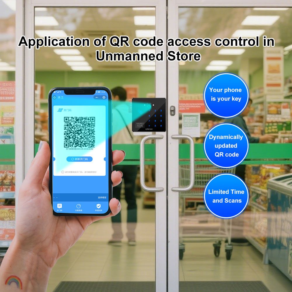 Qr Code Entry 86mm waterproof QR Code Access Control Visitor Management QR Code Entry ...