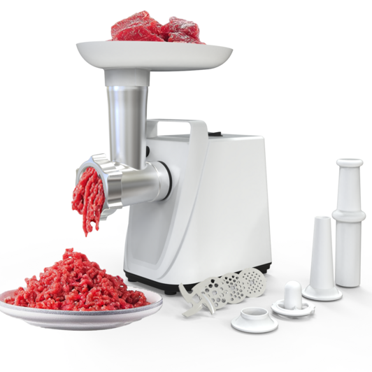 New handle design, 800W high-efficiency motor, fully automatic multi-function home meat grinder, meat slicer and sausage stuffer