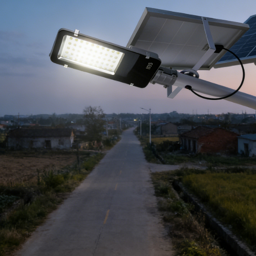 Outdoor High Brightness Solar Street Lights Solar Street Lamp for Road, Rural, City, Highway Road, Street Lens type