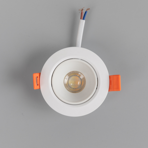 The narrow beam angle downlight creates precise light spots, ideal for accent lighting in display cabinets