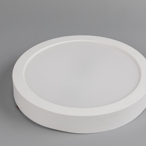 The surface mounted LED panel light requires no dropped ceiling and can be fixed directly onto concrete or wooden ceilings