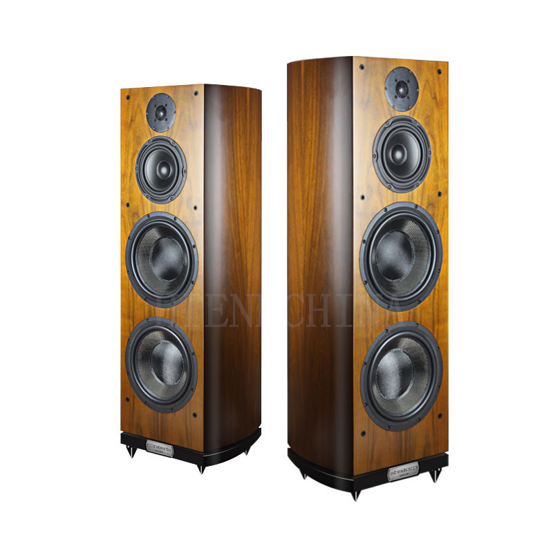 DHY-04 HIFI Home Dual 10 inch Wood Passive Loudspeaker Triple Division Subwoofer Sound System 4-8ohm/150W-300W