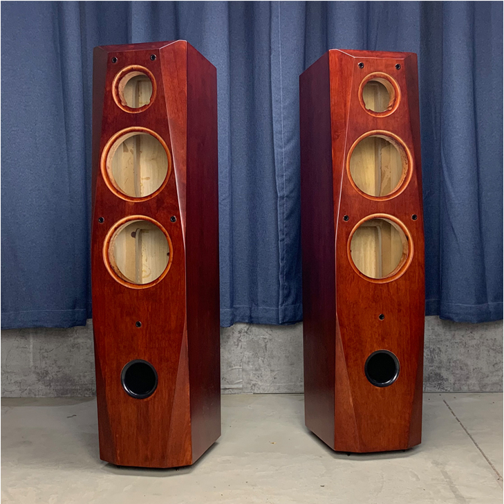 Custom-made 8 inch 10 inch 12 inch imported Solid Wood Birch Plywood Oblique Corner Three-way Speaker Empty Box