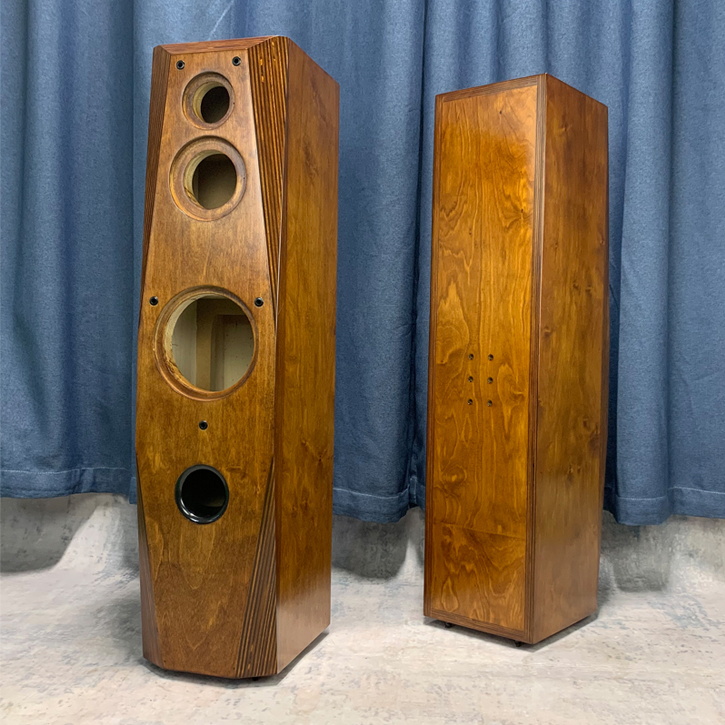 Custom-made 8 inch 10 inch 12 inch imported Solid Wood Birch Plywood Oblique Corner Three-way Speaker Empty Box