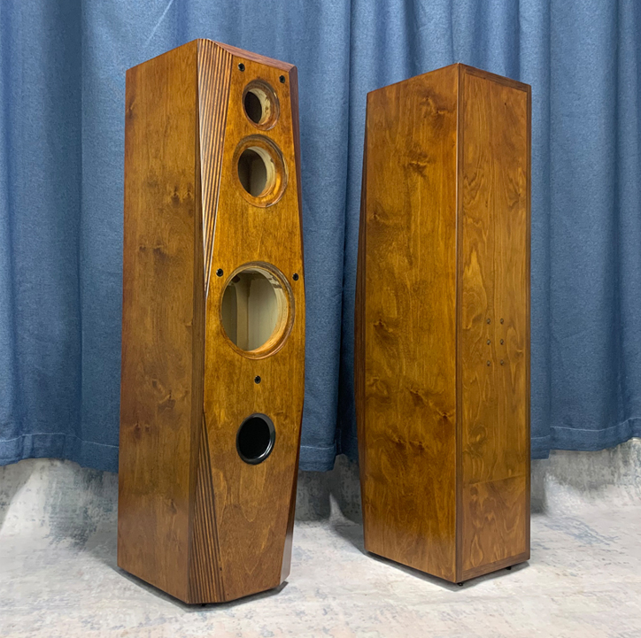 Custom-made 8 inch 10 inch 12 inch imported Solid Wood Birch Plywood Oblique Corner Three-way Speaker Empty Box