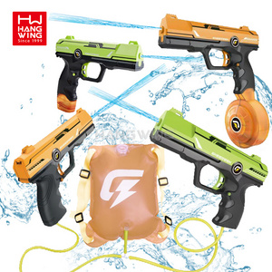 HW Electric Burst Backpack Double Output Water Gun 2024 New Arrival Summer  Outdoor Shooting Games Toys for Kids