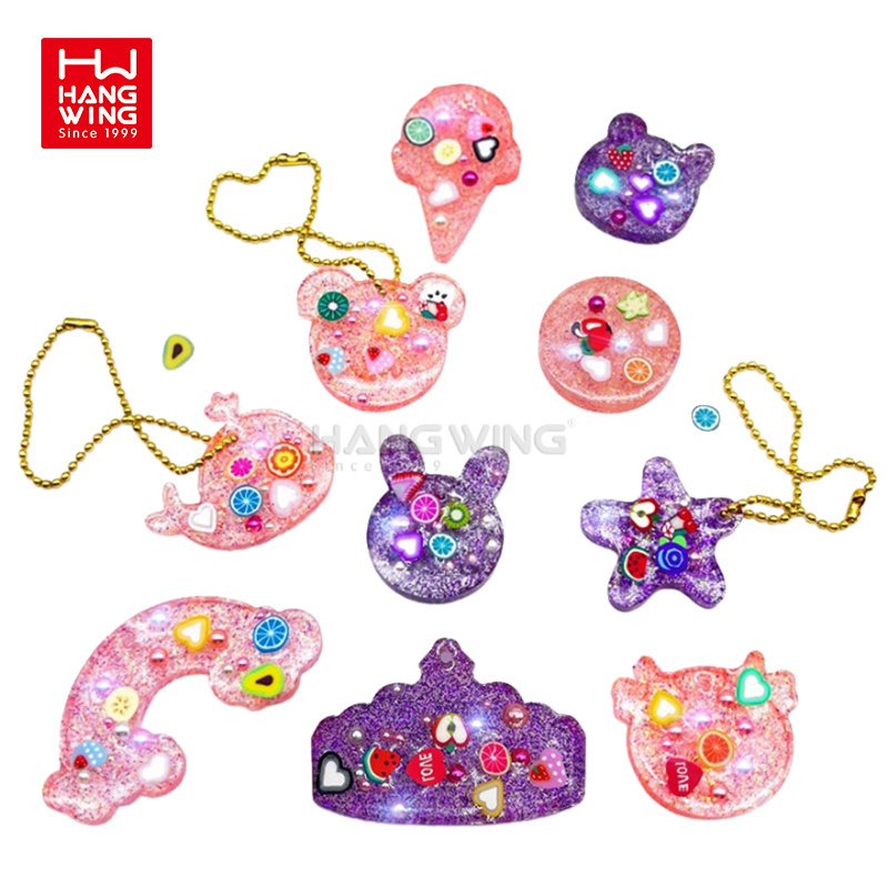 Hw DIY AB Crystal Glue Toys Handmade Beaded Creative Pendant Key Material Package Making Children's Gifts Girl Toys