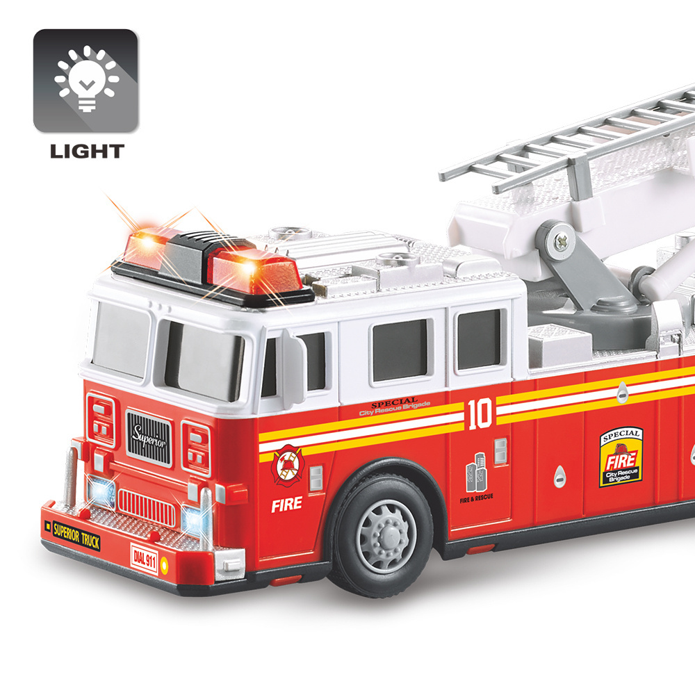 HW Boys Vehicles Model New 2.4G 4CH RC Radio Electric Fire Truck Rescue Engine Remote Control Large Cars 2023 Toys for Kids