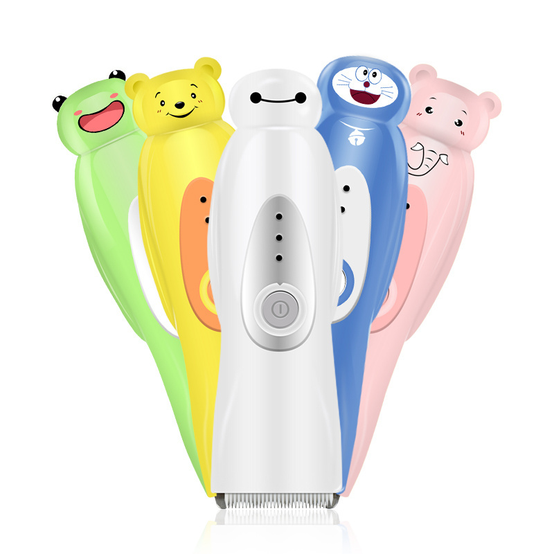 waterproof USB charge electric baby hair trimmer cute animal baby hair clipper