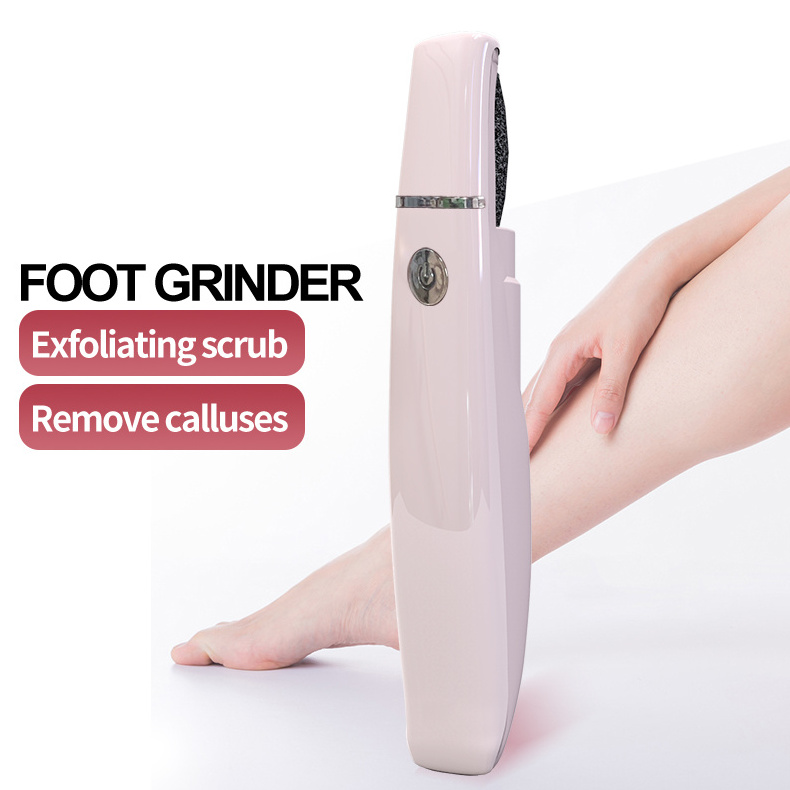 wholesale pedicure supplies newest design professional foot file USB charge electric foot callus remover with LED light