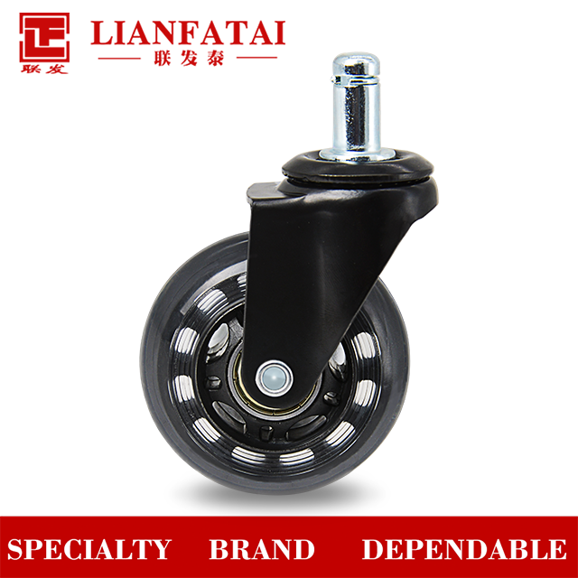 Office Chair Wheels Furniture CASTER Swivel Replacement 3-inch Rollerblade Caster 2.5inch,3inch Transparent+black