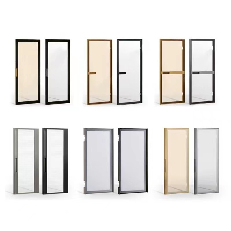 Modern Minimalist Glass Door Aluminum Frame Aluminum profile Narrow Frame Glass Wardrobe Door Frame