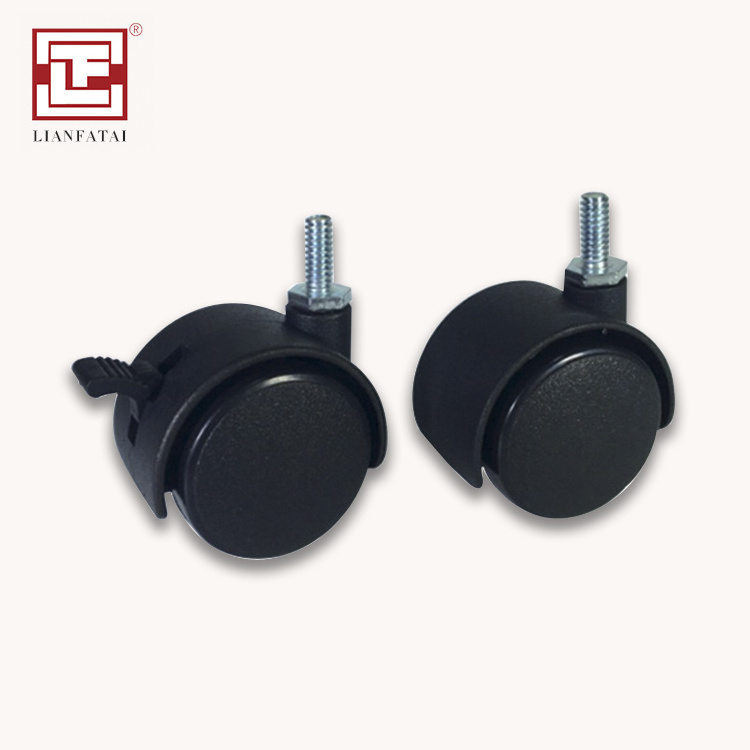 Luggage caster wheel nylon material office chair wheel furniture casters with brake caster wheels