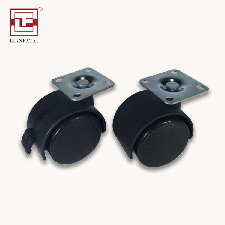 Luggage caster wheel nylon material office chair wheel furniture casters with brake caster wheels