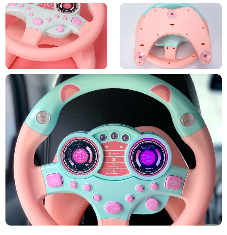 wholesale juguetes  electronic interactive  sounds light driving toy car seat simulator steering wheel  toys for kid