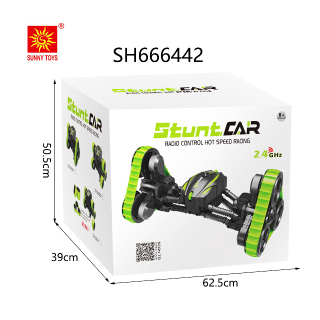 New product 2022  360 degree rotation stunt  2 in 1 electric car 2.4G high speed rc car remote control