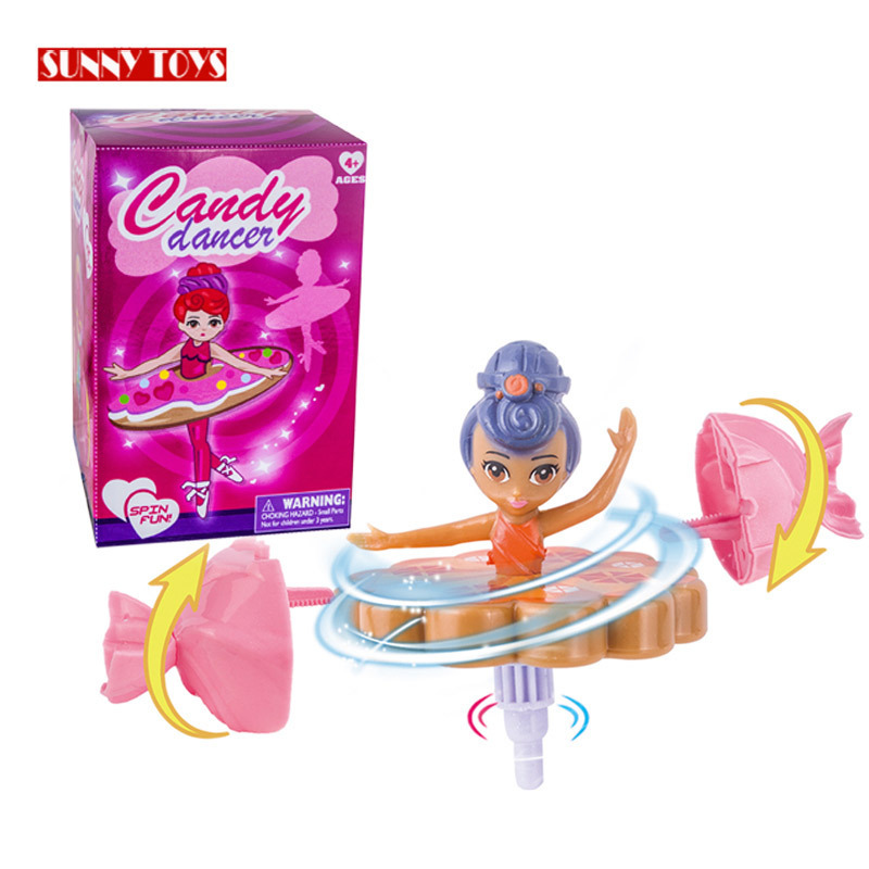 kids gift candy toys doll models girl 360 rotation dance doll with candy design package