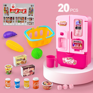 Kitchen Toys Fridge Refrigerator With Ice Dispenser Role Play Toy For Kids Kitchen Set