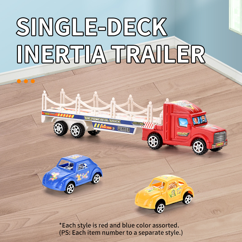 early education cognition single layer inertial sliding trucks and trailers small toy tractor for kids