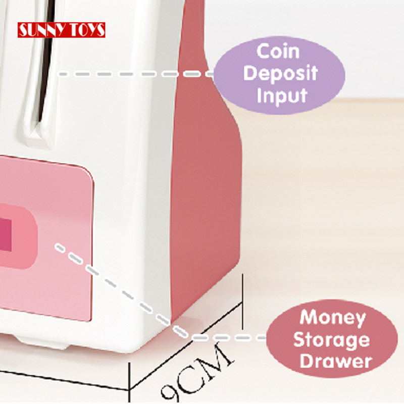 electric cash register piggy banks plastic toy music light monkey management boxes baby atm machine toy atm bank for children