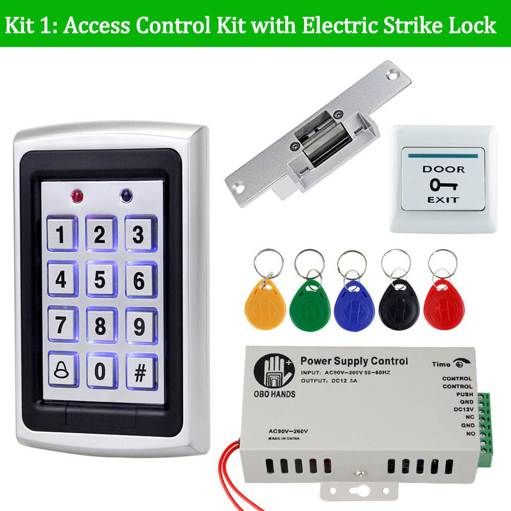 RFID 125KHz Access Control Keypad  magnetic lock RFID Reader access controller kit