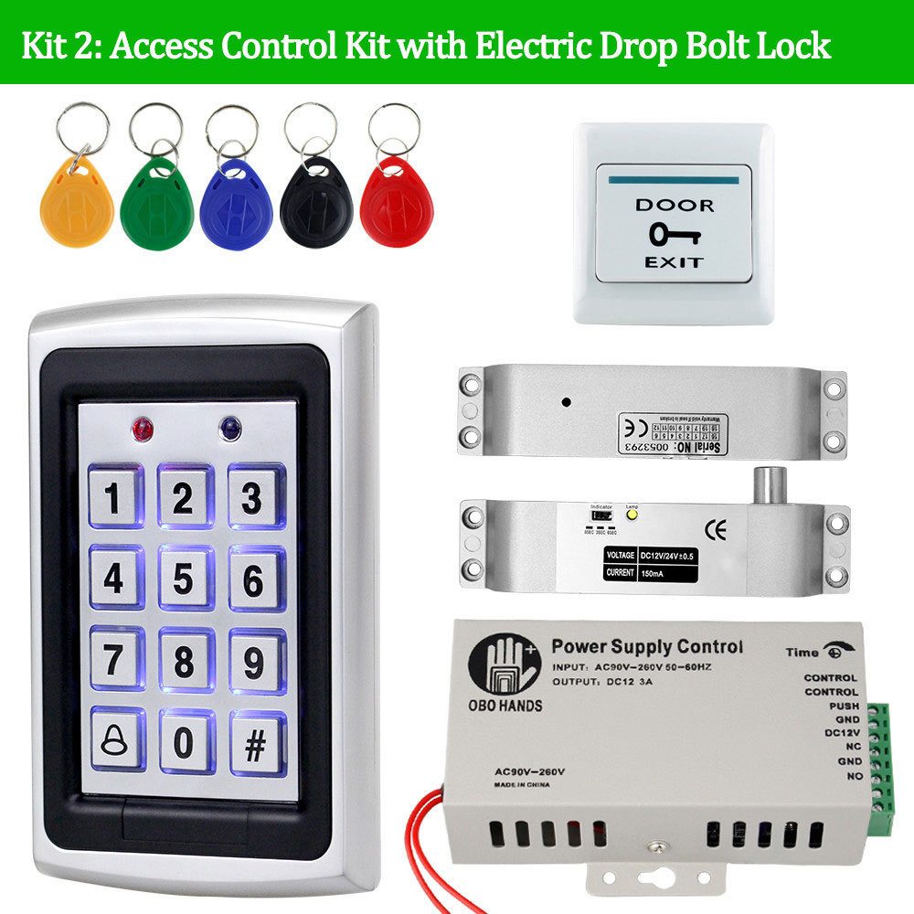 RFID 125KHz Access Control Keypad  magnetic lock RFID Reader access controller kit