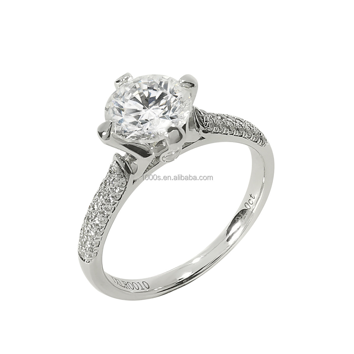 14k Gold Jewelry Wholesale Moissanite Round Cut 1.0 Carat G VVS Moissanite Fine Jewelry Rings