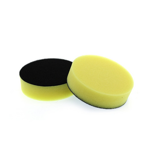 Factory direct sales 3 inch 85mm auto polishing sponge buffering pad yellow medium cutting pad for auto detailing