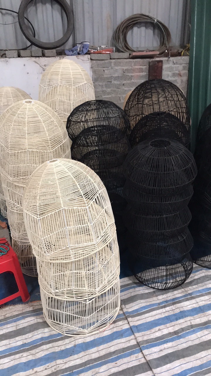 Hot trend vintage lamp shade wire frames wholesale, natural rattan wooden lampshade day