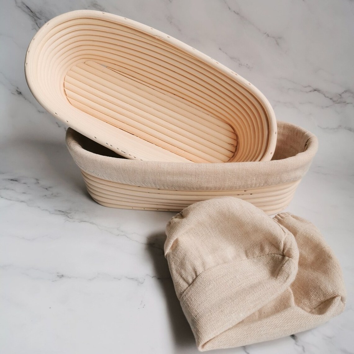 Cheap Item Wholesale Ecofriendly Rattan Bread Baguette Basket For Bakery Sourdough Proofing Basket Dough Fermentation Basket