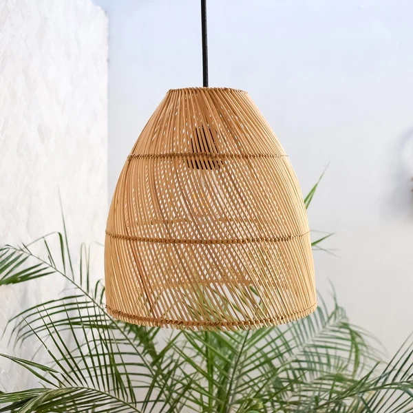 New Arrivals Handmade Wholesale Rattan Woven Ceiling Lampshade Natural Wicker Hanging Pendant Light Vintage Lamp Shades Covers