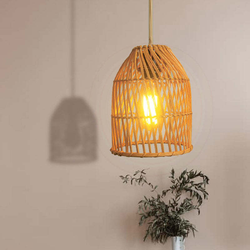 New Arrivals Handmade Wholesale Rattan Woven Ceiling Lampshade Natural Wicker Hanging Pendant Light Vintage Lamp Shades Covers