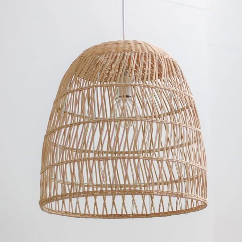 Rattan Ceiling Pendant Light Wholesale Hanging Lampshade Wicker Lamp Shade Cover Living Room Home Decor Latest Product Modern 80