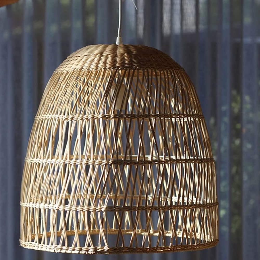 Rattan Ceiling Pendant Light Wholesale Hanging Lampshade Wicker Lamp Shade Cover Living Room Home Decor Latest Product Modern 80