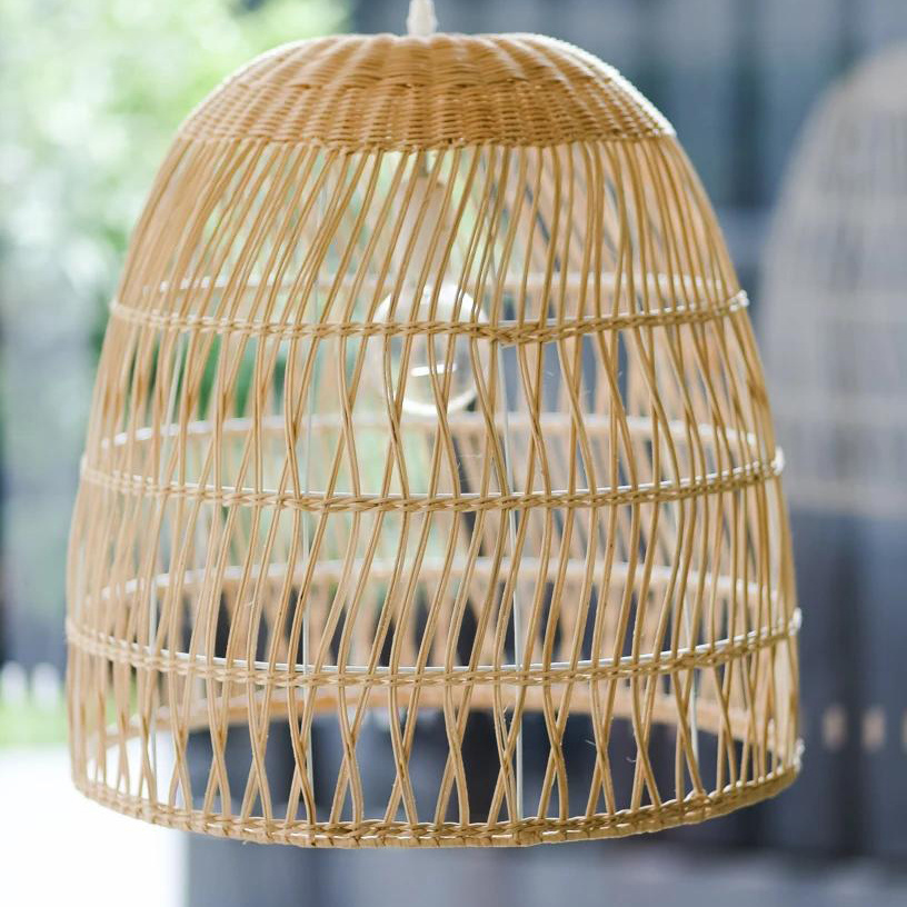 Rattan Ceiling Pendant Light Wholesale Hanging Lampshade Wicker Lamp Shade Cover Living Room Home Decor Latest Product Modern 80