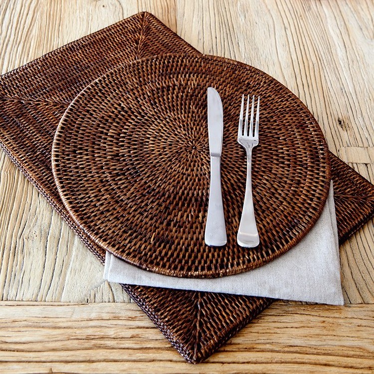 new hot handmade craft in Viet Nam rattan charger plate Cheap wholesale high quality