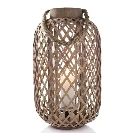 Antique Lanterns Candle Holders Floor Lamp Covers Product Wicker Bamboo Handmade Lantern Vietnam Decoration Wedding Home Decor