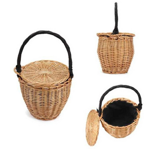 Hot!!!! bamboo 100% handmade craft storage basket for storages cheap wholesale products wicker woven baskets picnic with handle