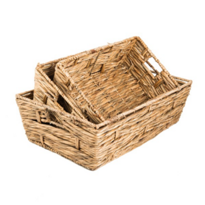 New collection water hyacinth basket home decor picnic basket set buying in large quantity in Viet Nam