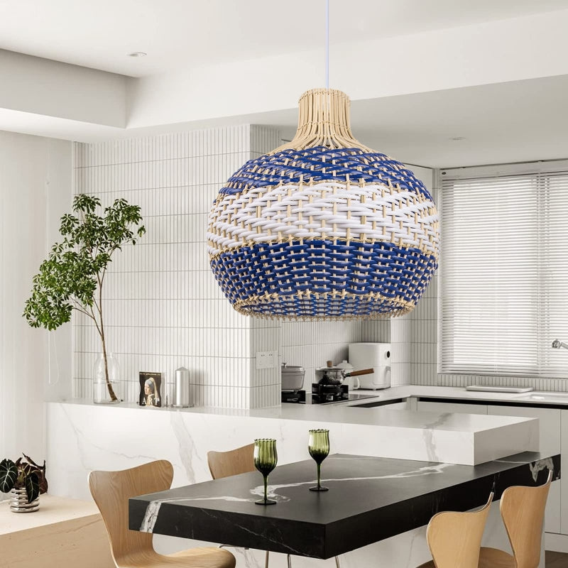 Cheap wholesale products lamp shades covers rattan hand woven home decor ceiling pendant lights modern chandelier lightings