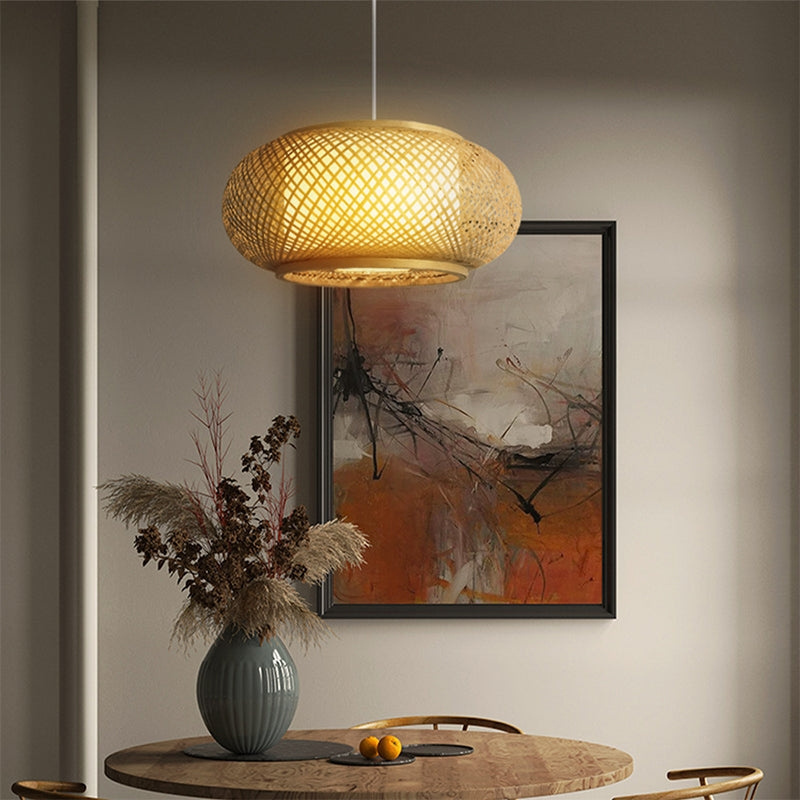 Hot trend vintage lamp shade wire frames wholesale, natural rattan wooden Popular Pendant OEM Craft Bedroom Ceiling Lighting