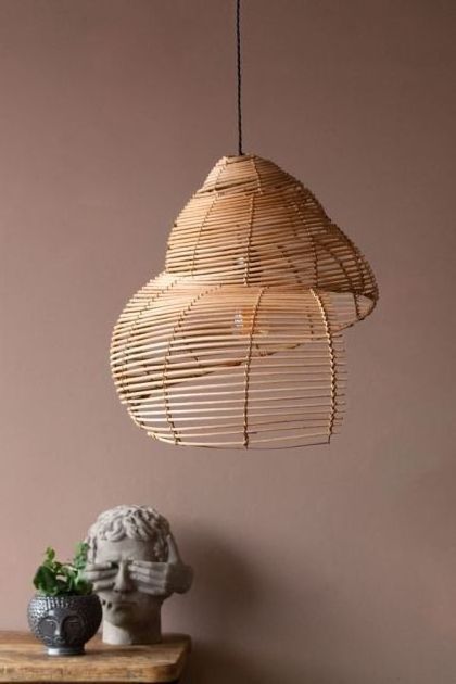 Wholesale Home Decor Modern Bamboo Lampshade Made in Vietnam Indoor Hanging Ceiling Light Decorative Chandeliers Pendant Lights