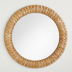 Modern style Natural  Wall Decoration Rattan Mirrors Frames Supply Luxury  Decor Mirrors  Vintage Antique Rattan Decor