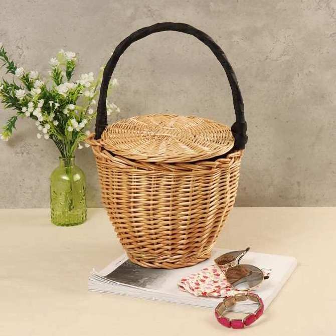 Hot!!!! bamboo 100% handmade craft storage basket for storages cheap wholesale products wicker woven baskets picnic with handle