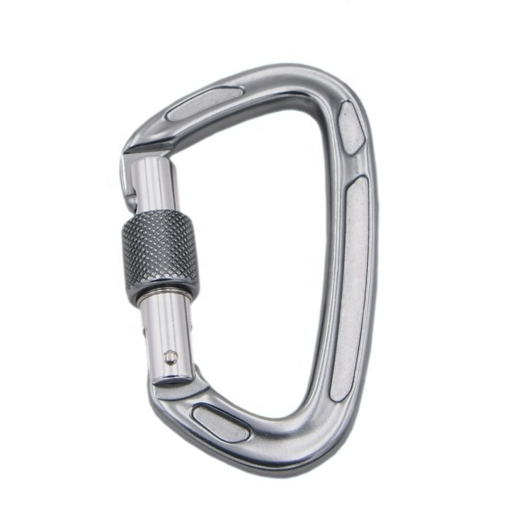 China outer sport products supplier wholesale 4 inch aluminum 7075 climbing carabiner hook lock carabiner