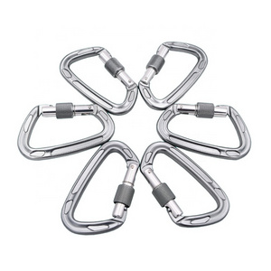 China outer sport products supplier wholesale 4 inch aluminum 7075 climbing carabiner hook lock carabiner